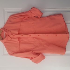 World Wide Sportsman Women Shirt Sun Protection.  Wore one time only.  M, Coral
